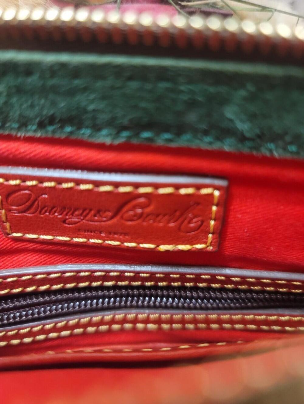 Dooney & Bourke Florentine Red Leather Buckle Pocket Zipper Crossbody Bag - Picture 3 of 7